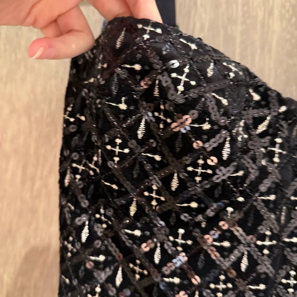 NADINE MERABI Black Sequin Jumpsuit - Picture 9 of 16